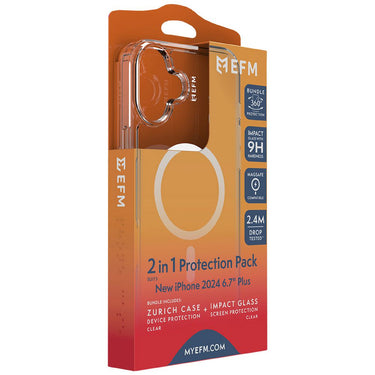 EFM Zurich MagSafe and Impact Screen Protector Bundle For New iPhone 2024 6.7 Plus-Clear